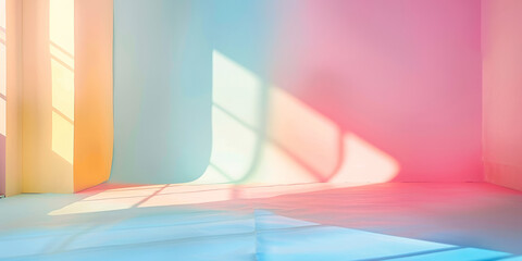 Poster - Pastel product backdrop with design space. Product photo.