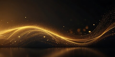 Wall Mural - Black gold abstract background, abstract black gold background design line style