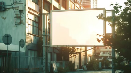Poster - Blank street billboard mockup signboard frame advertising : Generative AI