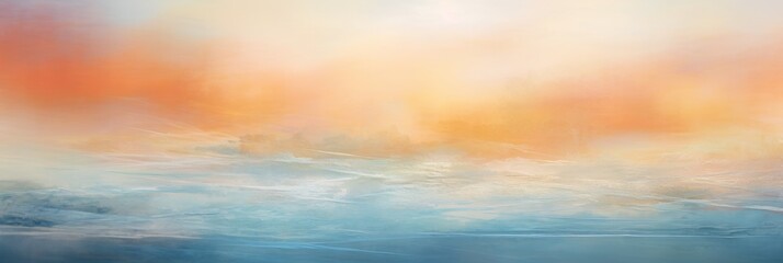 Wall Mural - sunrise over calm seascape artwork. abstract artistic interpretation of sunrise over ocean. generati