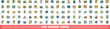 100 hacker icons set. Color line set of hacker vector icons thin line color flat on white