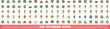 100 ice cream icons set. Color line set of ice cream vector icons thin line color flat on white