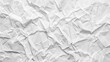 Blank white crumpled paper poster texture background White paper wrinkled poster template white paper sticker poster mockup on wall concept : Generative AI