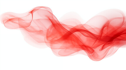 Red smoke isolated on transparent background cutout, ai generated