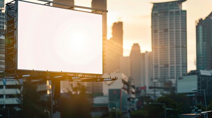 Aufkleber - Blank Poster Template in Bangkok Thailand with clipping path : Generative AI