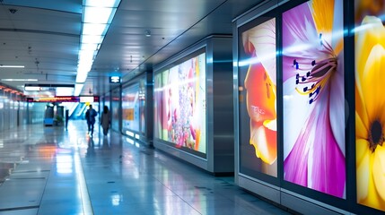 Sample advertising on display in metro station : Generative AI