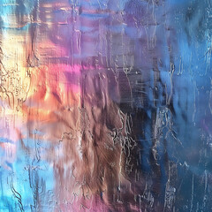 Poster - Holographic rainbow liquid metallic color texture, iridescent vibrant colors, intricate details, highly detailed, digital art