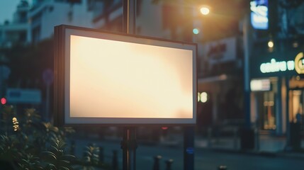 Aufkleber - Photo blank signboard on the street : Generative AI