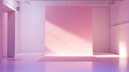 Poster - Fabric Pop Up basic unit Advertising banner media display backdrop empty background : Generative AI