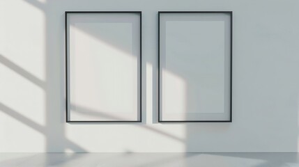 Poster - Two blank frame billboard mockup : Generative AI
