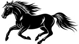 Fototapeta  - horse silhouette vector illustration