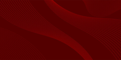 Poster - abstract wavy lines for background, backdrops, wallpaper - red