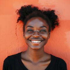 black girl smiling.