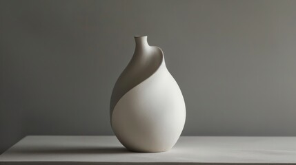 Aufkleber - Dual-tone sculpture capturing the contrast between white and gray, blending modern design with a hint of traditional elegance