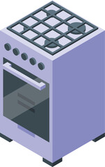 Sticker - Home gas stove icon isometric vector. House appliance. Modern design
