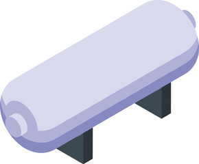 Poster - Gas storage tank icon isometric vector. Pump valve. Pipeline gasoline