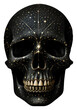 PNG  Skull black black background astronomy