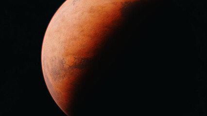 Wall Mural - the planet mars. universe and planet. 3d-rendering.