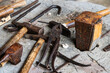 Tools in an old metalworking workshop	