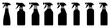 Spray bottle icon. Set of Spray bottle symbols in flat graphic design