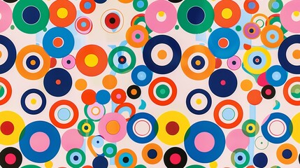 Wall Mural - Simplistic colorful pattern