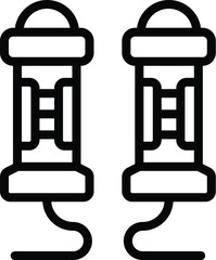 Poster - Virtual reality technology icon outline vector. Futuristic device. Videogame innovative simulator