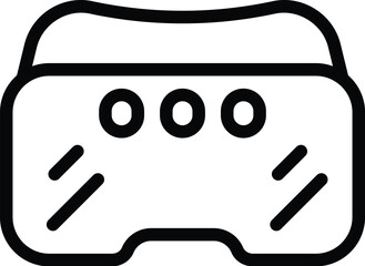 Poster - Virtual reality eyewear icon outline vector. Augmented visualization. Videogame headset device