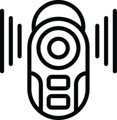 Poster - Artificial perception apparatus icon outline vector. Futuristic technology. Virtual reality sensory system