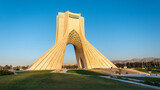 Fototapeta Dmuchawce - The Azadi Tower or Freedom Tower formerly known as the Shahyad Tower at dawn in Tehran, Iran.
