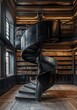Spiral Staircase in an old library