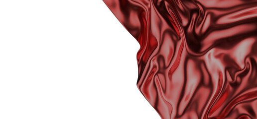 Poster - Abstract red cloth swaying in the wind