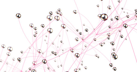 Poster - Telecommunication concept with abstract network structure