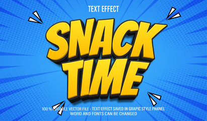 Poster - Snack Time 3d editable text effect style