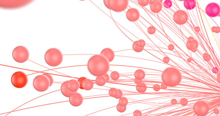 Fototapete - network structure - abstract design connection