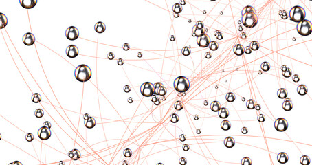 Leinwandbilder - network structure - abstract design connection