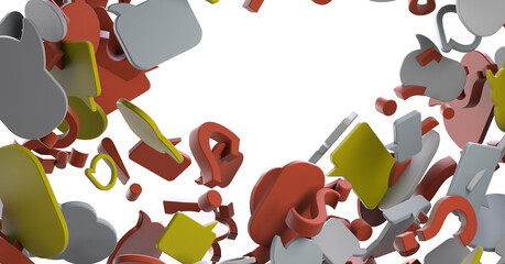 Poster - Hand holding using mobile phone with email icon on screen. Concept of business communication