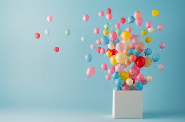 Canvas Print - Floating Bunch of Balloons