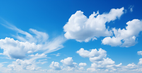 Wall Mural - blue sky with white cloud background. blue sky with cloud closeup