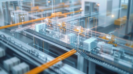 Aufkleber - Computer Generated Factory Producing Goods