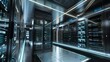 A detailed rendering of a computer server room filled with rows of machines  AI generated illustration