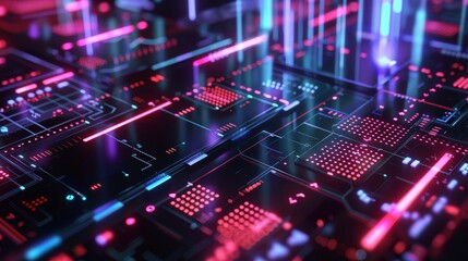 Poster - A futuristic 3d visualization of a digital currency exchange platform  AI generated illustration