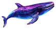 PNG Whale animal fish underwater. 