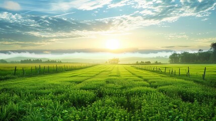 Wall Mural - Countryside field, sunny day in the countryside