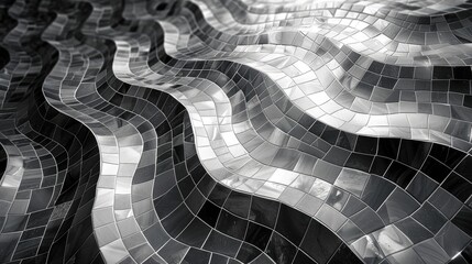 Wall Mural - Grey mosaic in abstract background