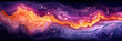Space tones in purples and oranges.  Banner with marble tints of black, purple, orange.