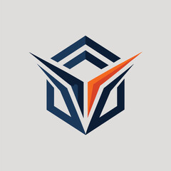Poster - A minimalist cube-shaped logo design for a company, featuring clean lines and modern aesthetics, A minimalist approach to logo design for a strategic consulting firm