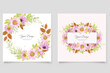 Beautiful floral spring and summer background and frame card design