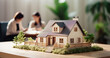 house model, housing purchase agreement, Concept selling house, home insurance, sale agreement,