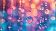 A close up of a colorful background with water droplets, AI
