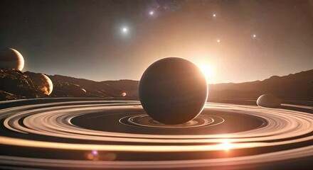 Wall Mural - Celestial Dance: Planetary Orbits in Motion